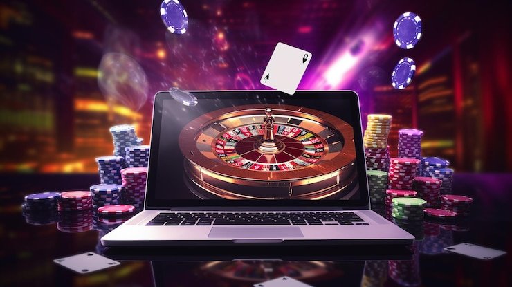 Blackjack table interface showing dealer hand and player betting options